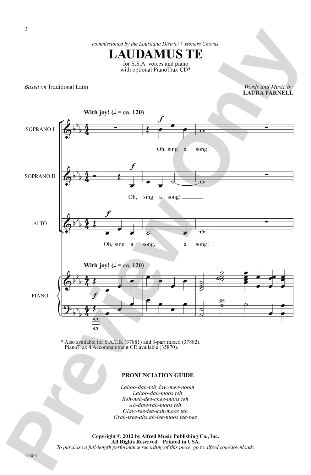 Laudamus Te: SSA Choral Octavo