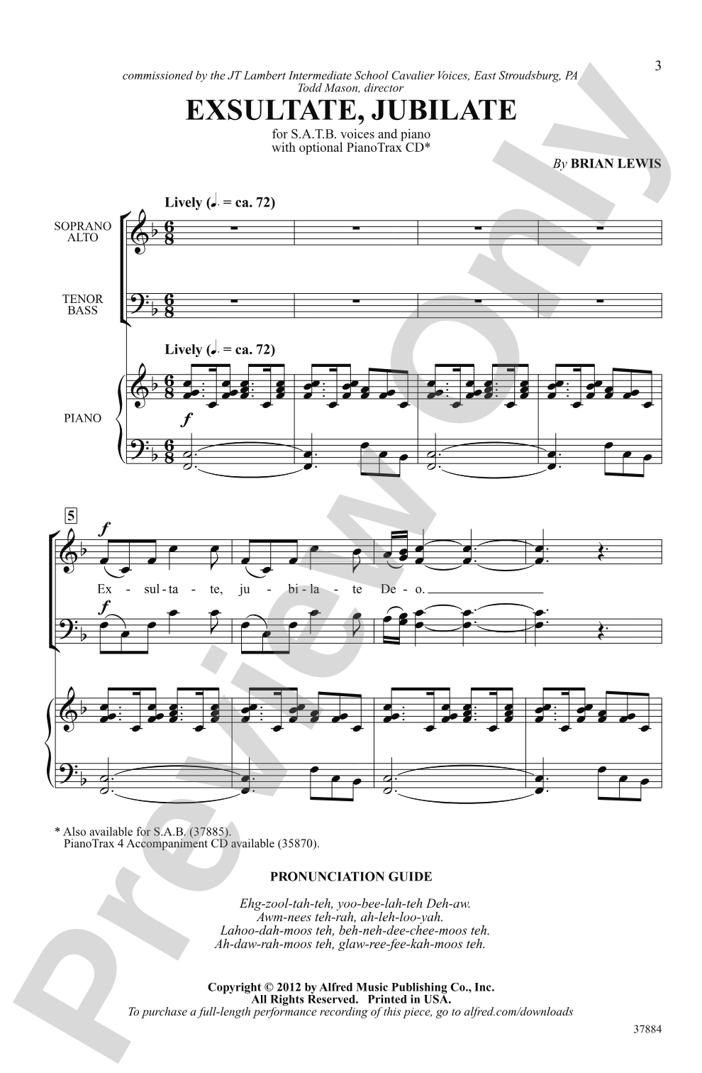 Exsultate, Jubilate: SATB Choral Octavo