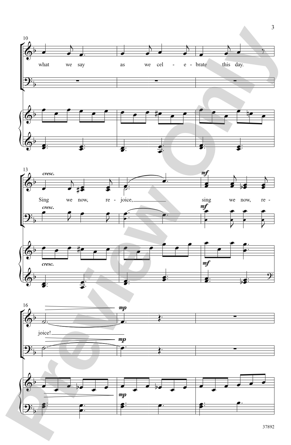 Sing We Now, Rejoice!: 3-Part Mixed (with Opt. Baritone) Choral Octavo