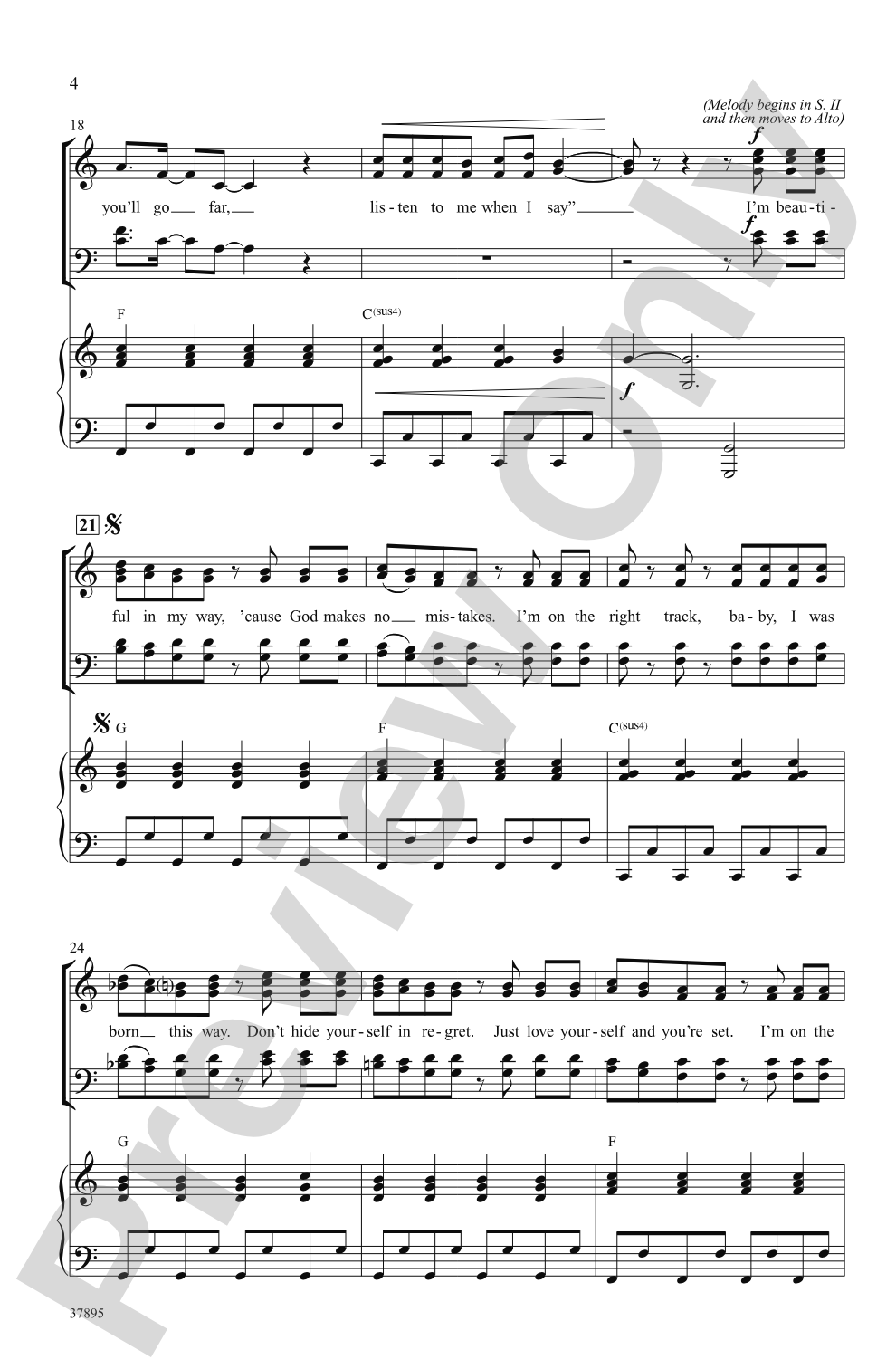 Born This Way: SATB Choral Octavo