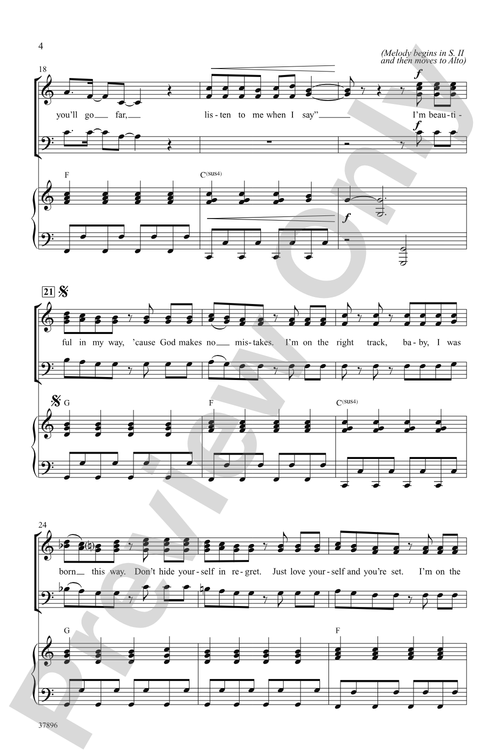 Born This Way: SSAB Choral Octavo