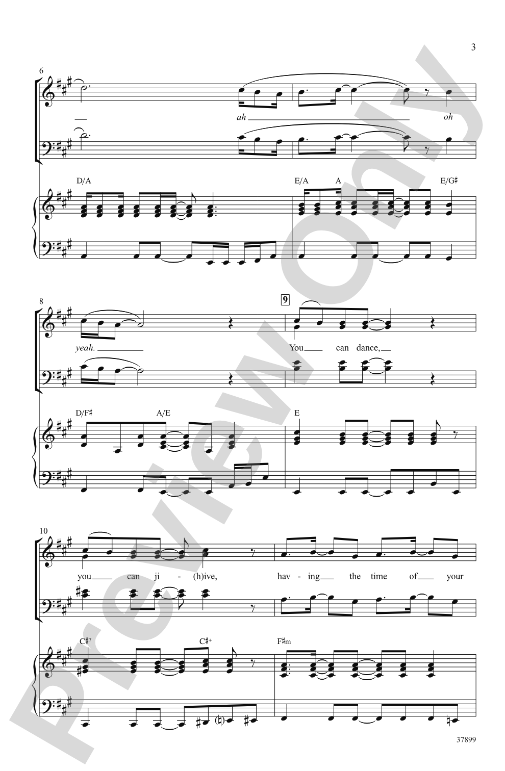 Dancing Queen (from <i>Mamma Mia!</i>): SATB Choral Octavo