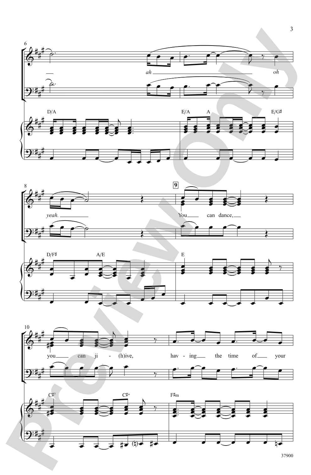 Dancing Queen (from <i>Mamma Mia!</i>): SSAB Choral Octavo