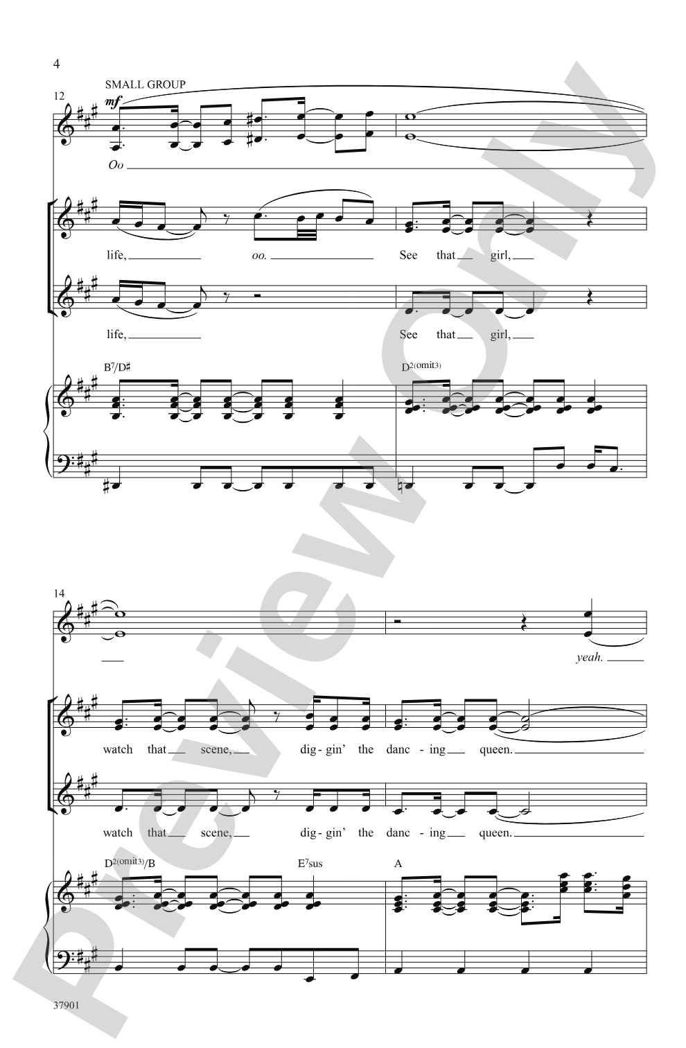 Dancing Queen (from <i>Mamma Mia!</i>): SSA Choral Octavo