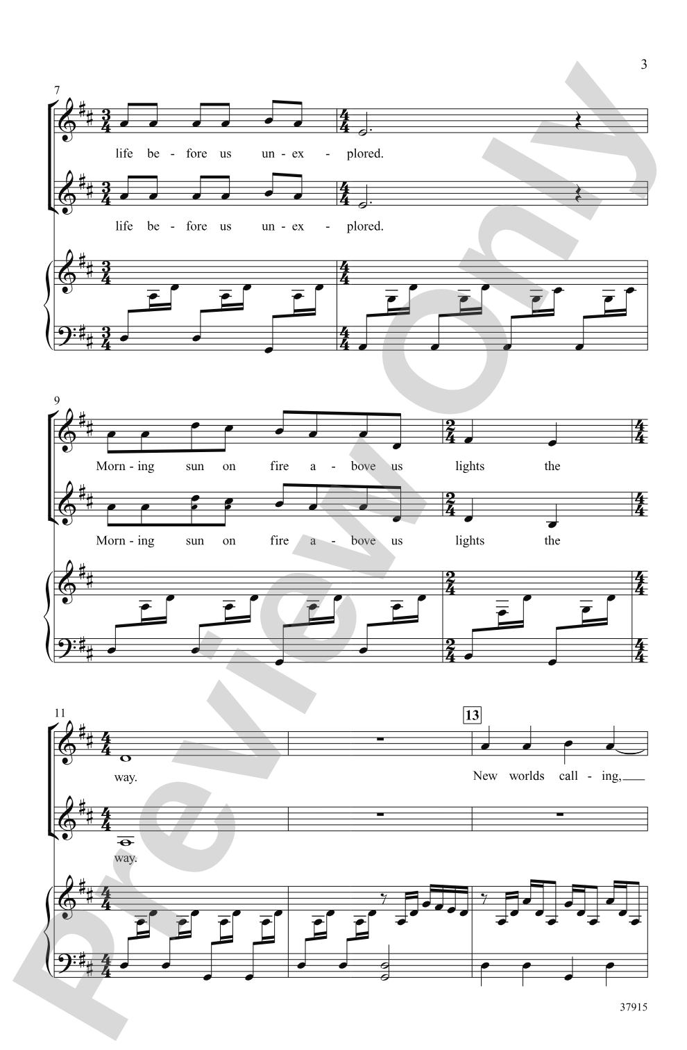 Closer to the Flame: SSA Choral Octavo