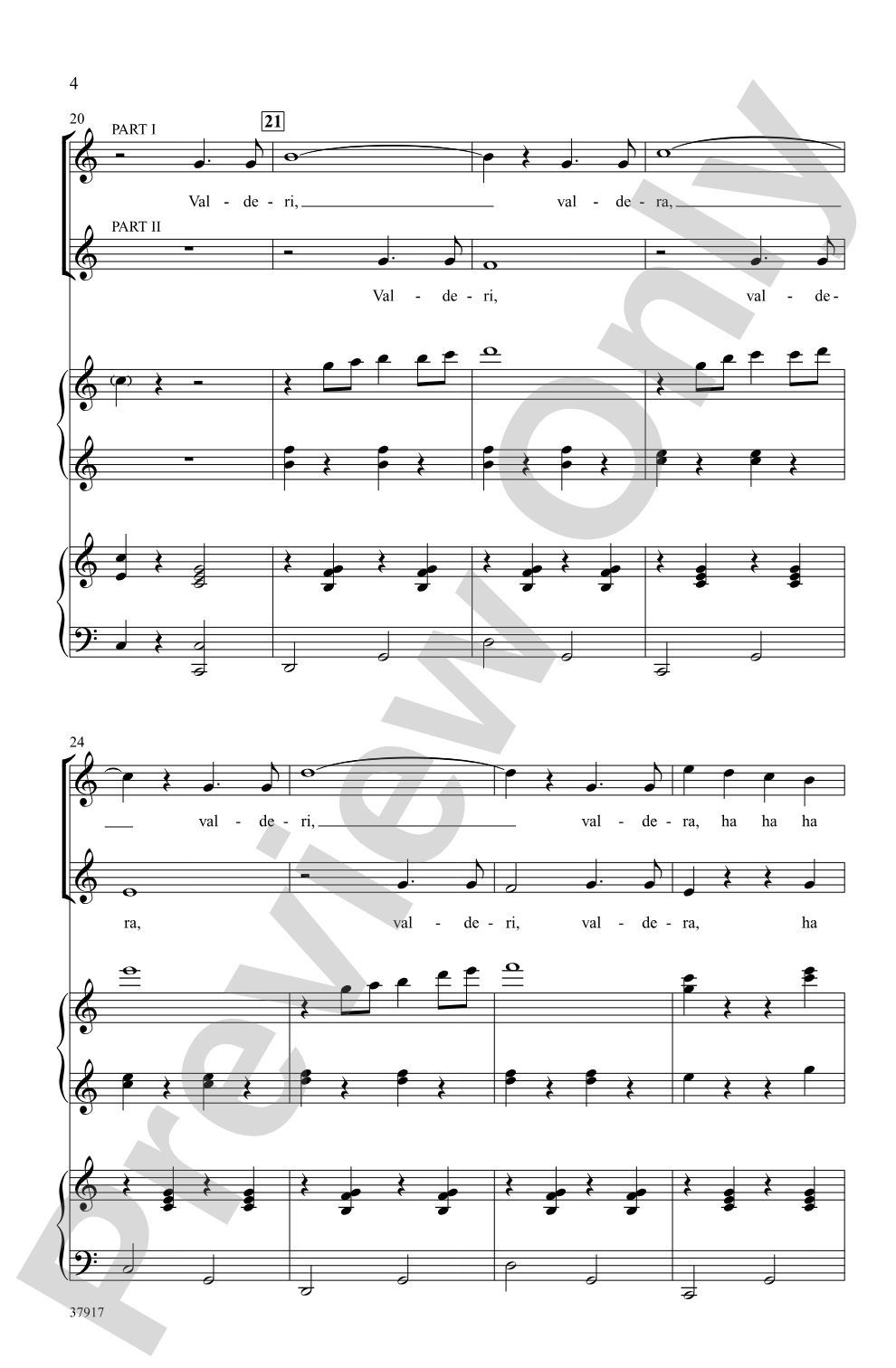 The Happy Wanderer: 2-Part Choral Octavo