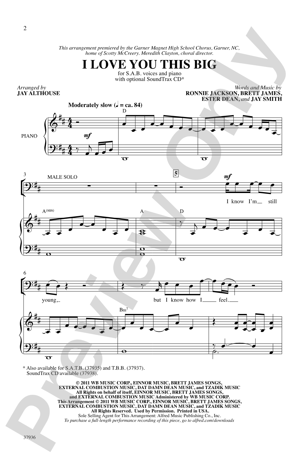 I Love You This Big: SAB Choral Octavo