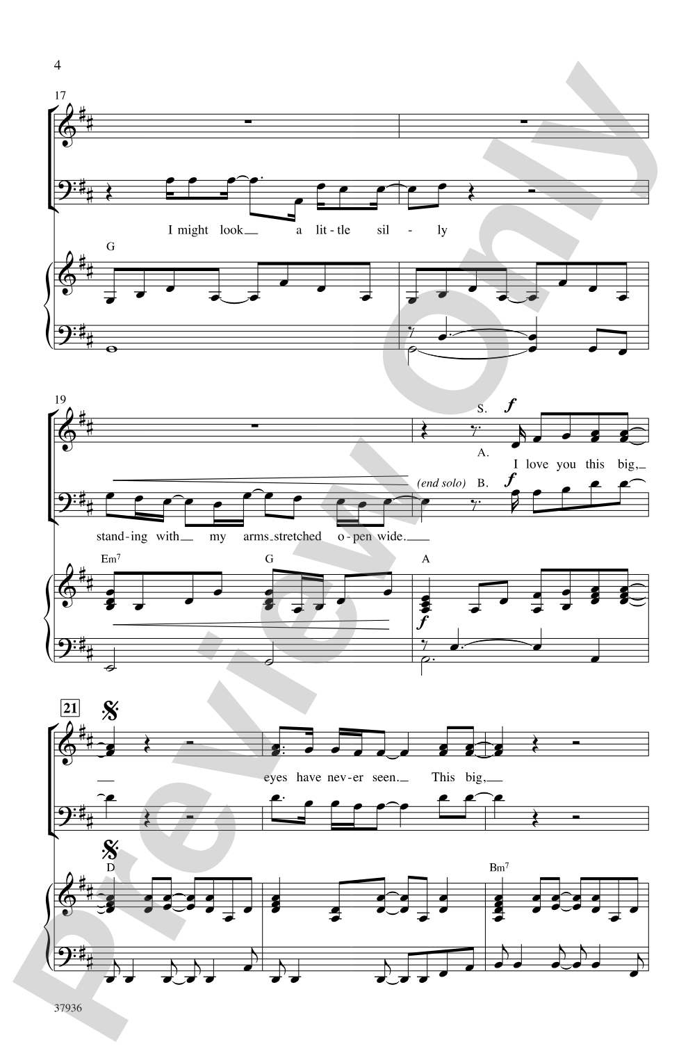 I Love You This Big: SAB Choral Octavo