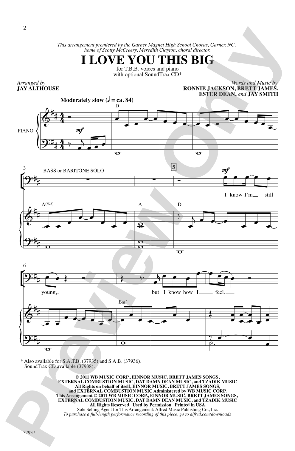 I Love You This Big: TBB Choral Octavo