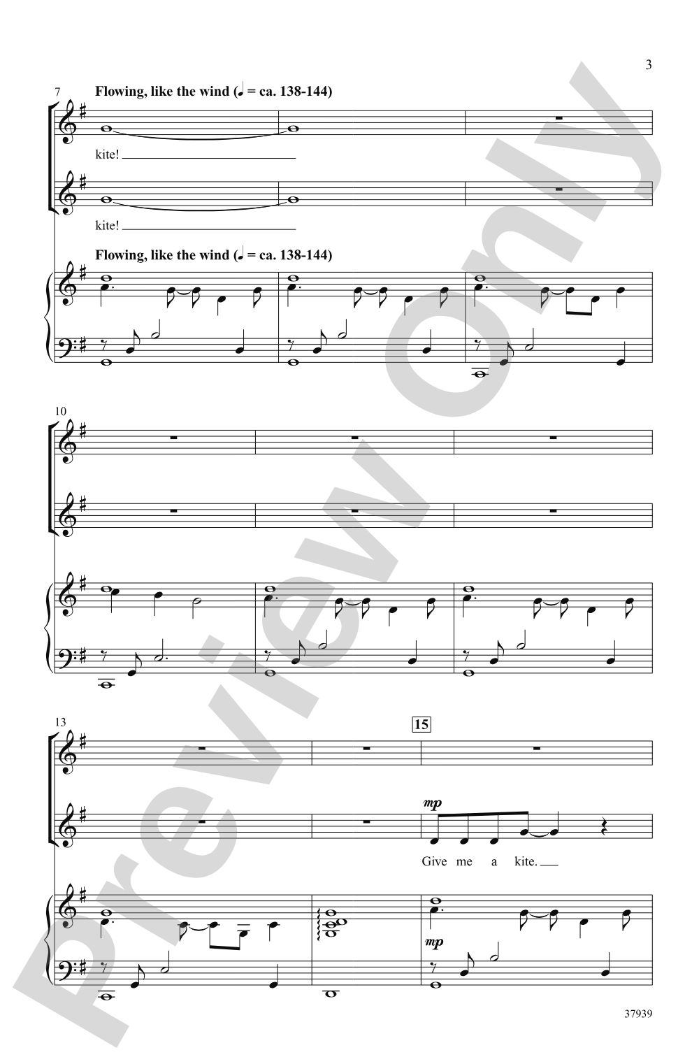 Give Me a Kite: 2-Part Choral Octavo