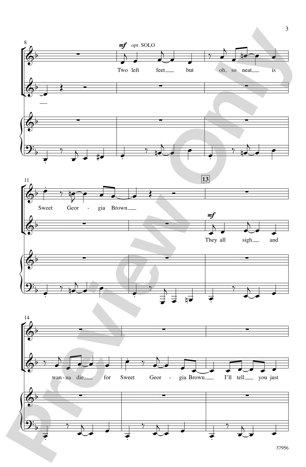 Sweet Georgia Brown: 2-Part Choral Octavo
