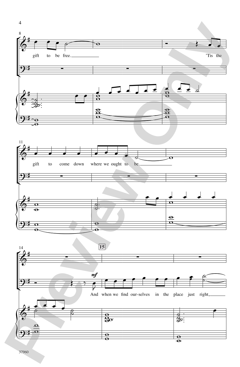 Simple Gifts: SAB Choral Octavo