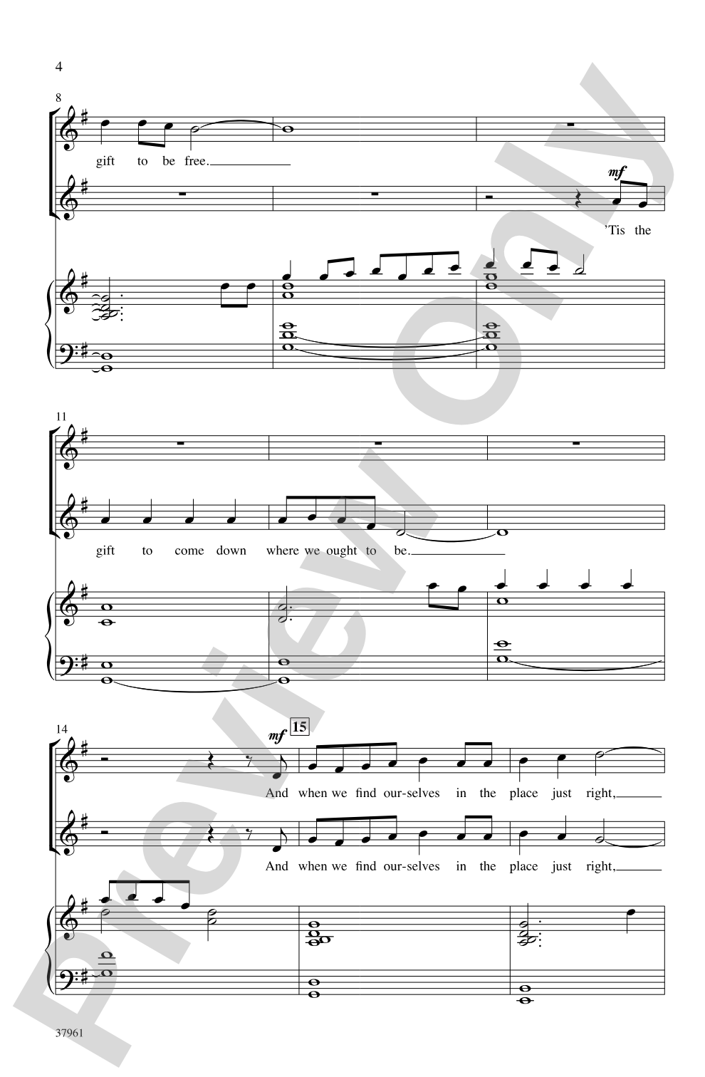 Simple Gifts: SSA Choral Octavo