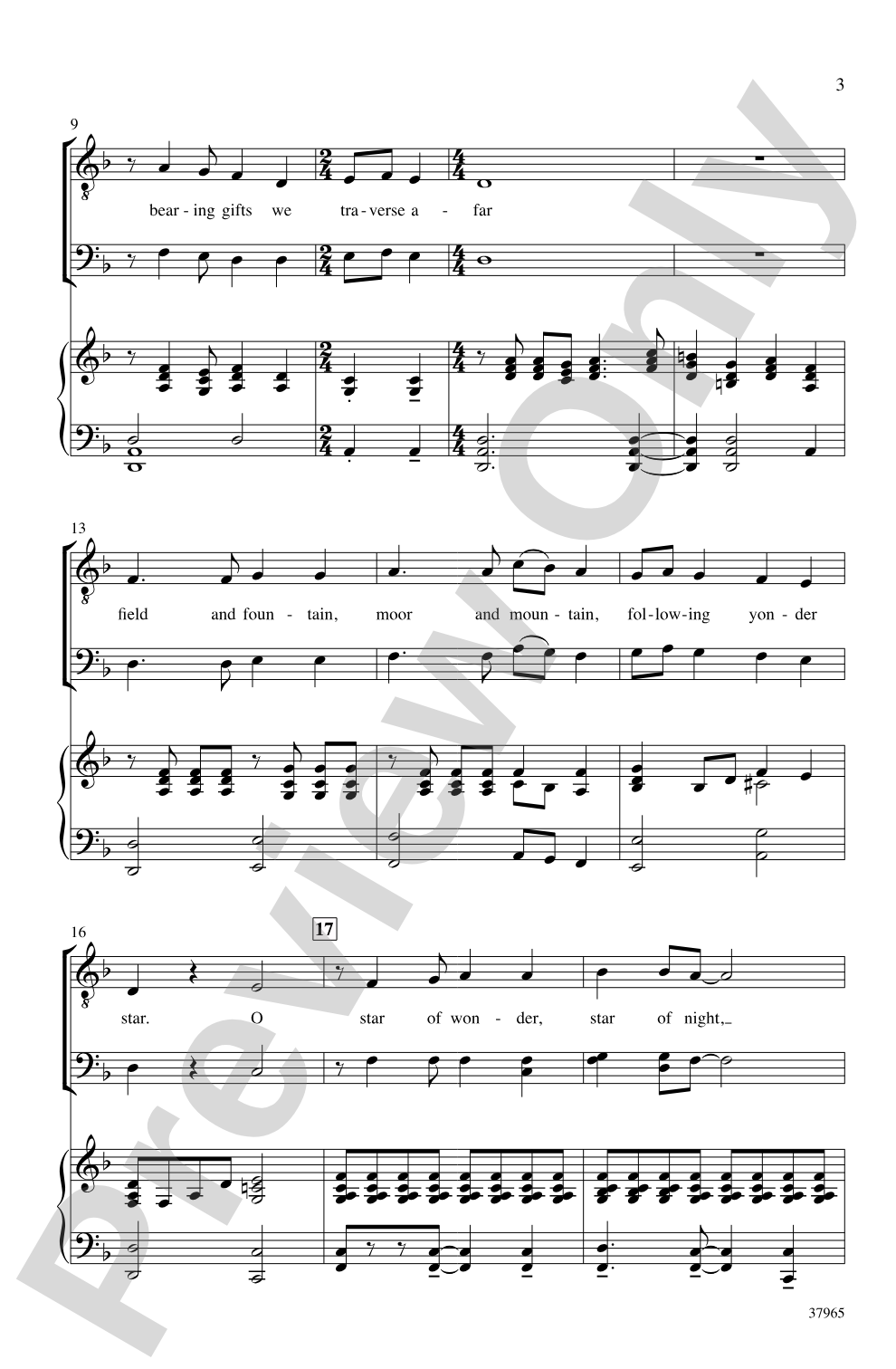 We Three Kings: TBB Choral Octavo
