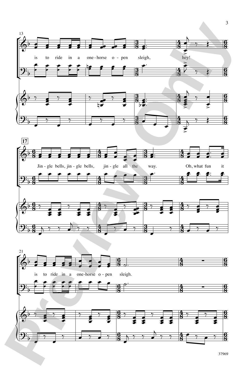 Jingle Bells (Sort Of): 3-Part Mixed (with Opt. Baritone) Choral Octavo