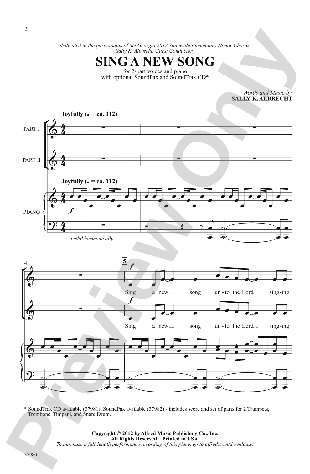 Sing a New Song: 2-Part Choral Octavo