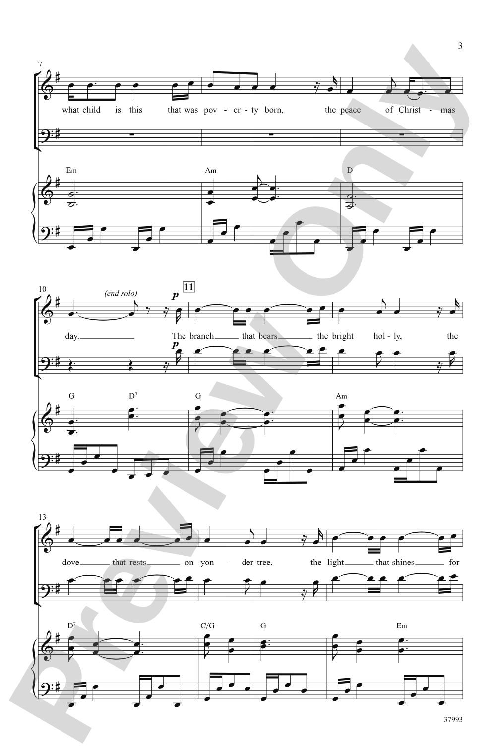 The Peace Carol: SAB Choral Octavo