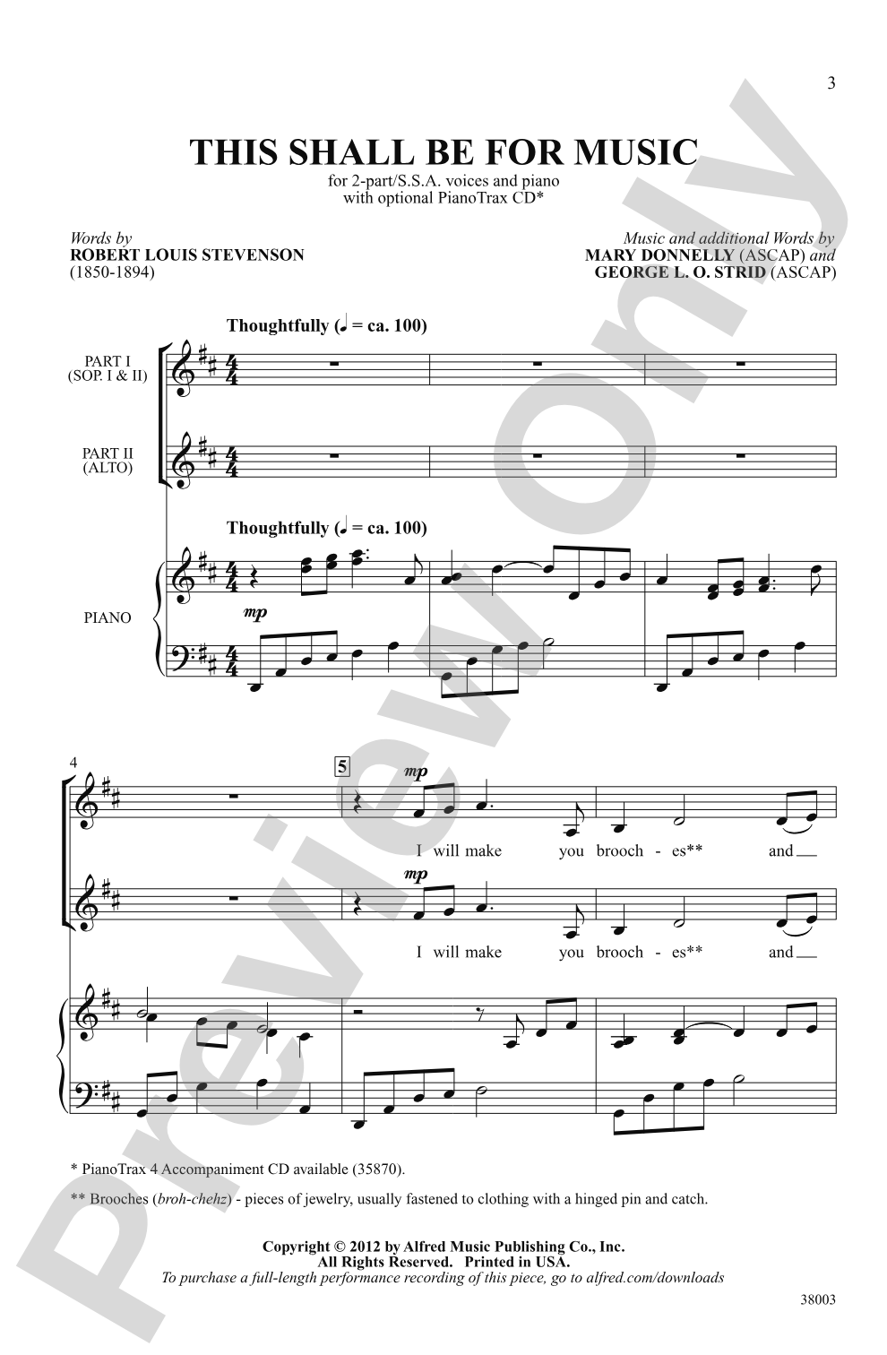 This Shall Be for Music: 2-Part / SSA Choral Octavo