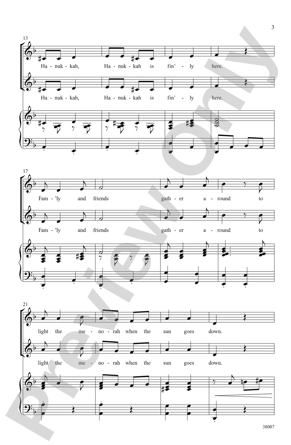 Hanukkah Tonight!: 2-Part Choral Octavo