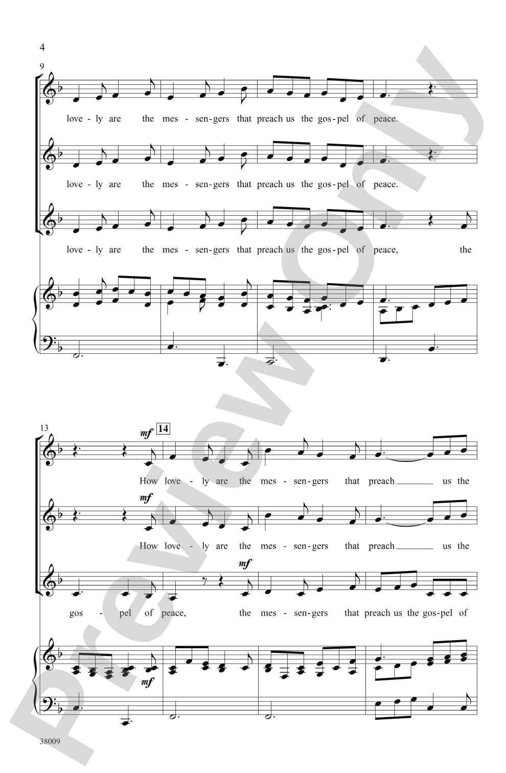 How Lovely Are the Messengers: SSA Choral Octavo