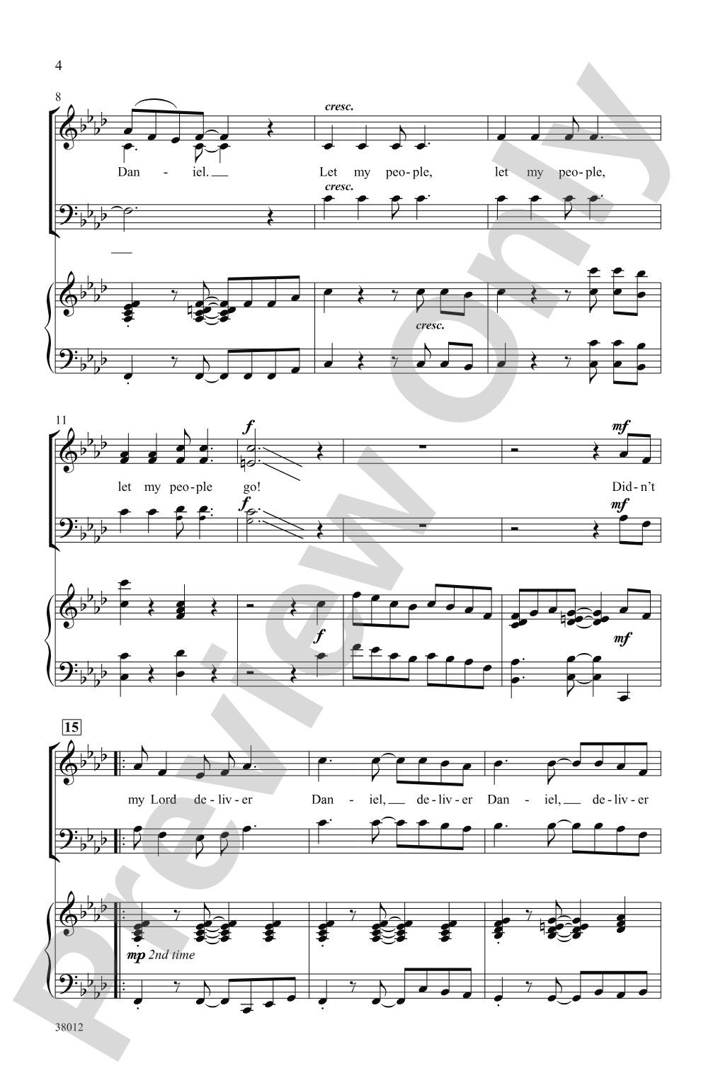 Moses and Daniel: 3-Part Mixed Choral Octavo