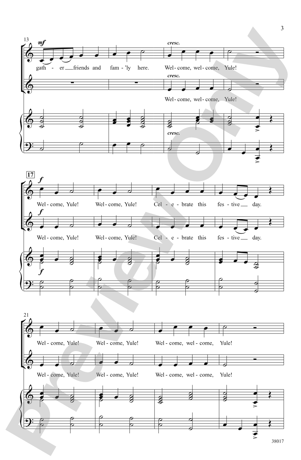 Welcome, Yule!: 2-Part Choral Octavo