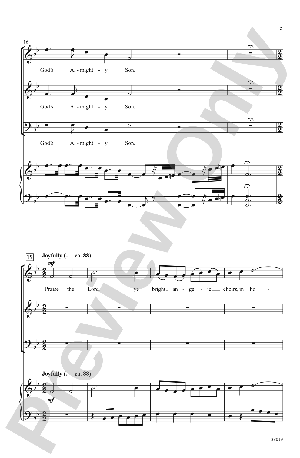 Hallelujah (from <i>Mount of Olives</i>): SAB Choral Octavo