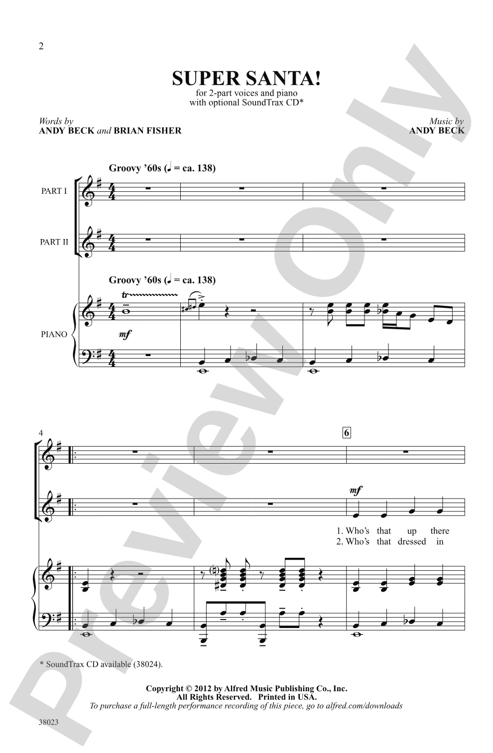 Super Santa!: 2-Part Choral Octavo