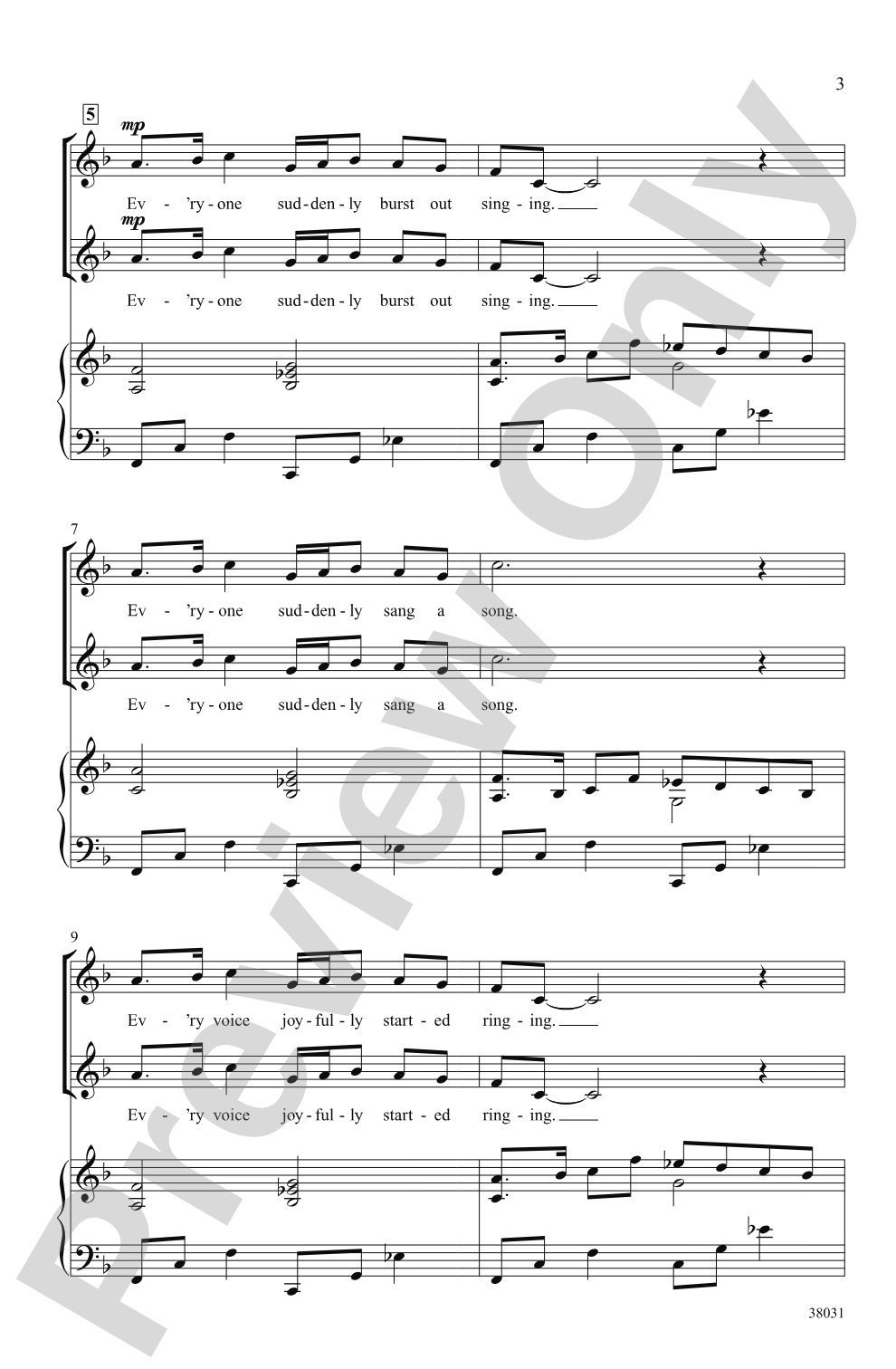 Everyone Sang: SSA Choral Octavo