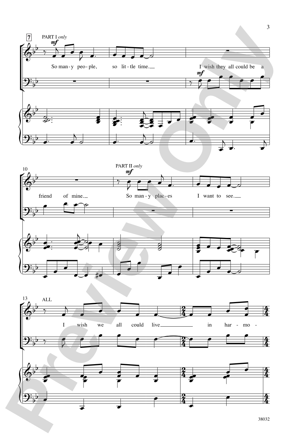 One World: 3-Part Mixed Choral Octavo