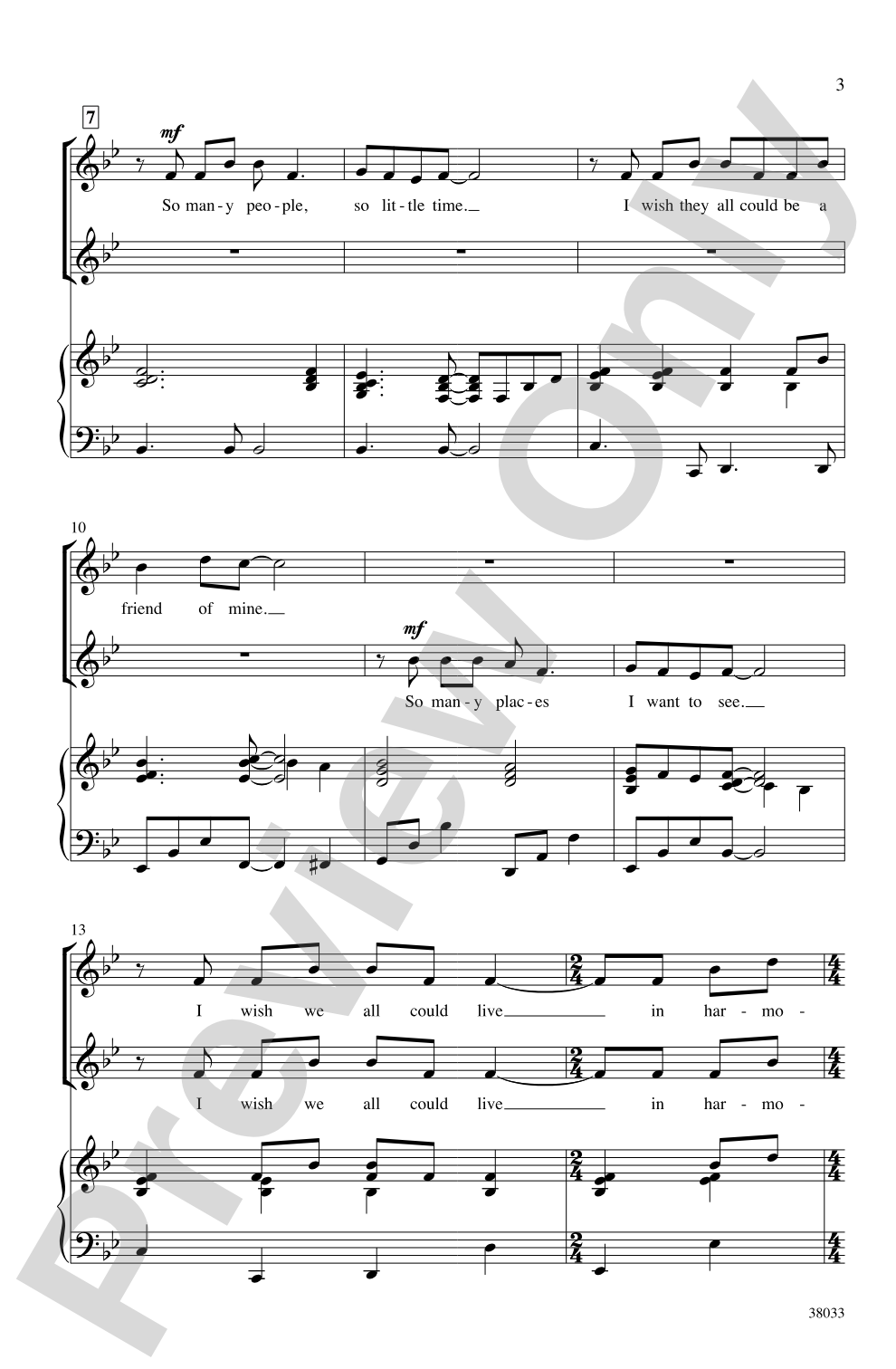 One World: 2-Part Choral Octavo