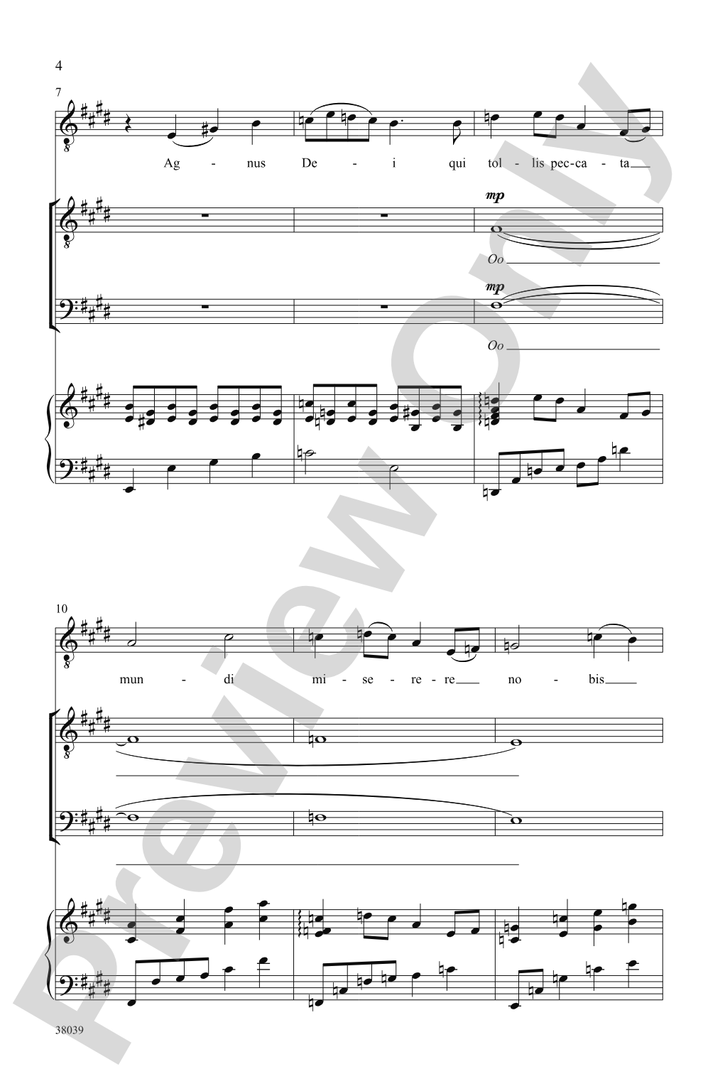 Agnus Dei: TTB Choral Octavo