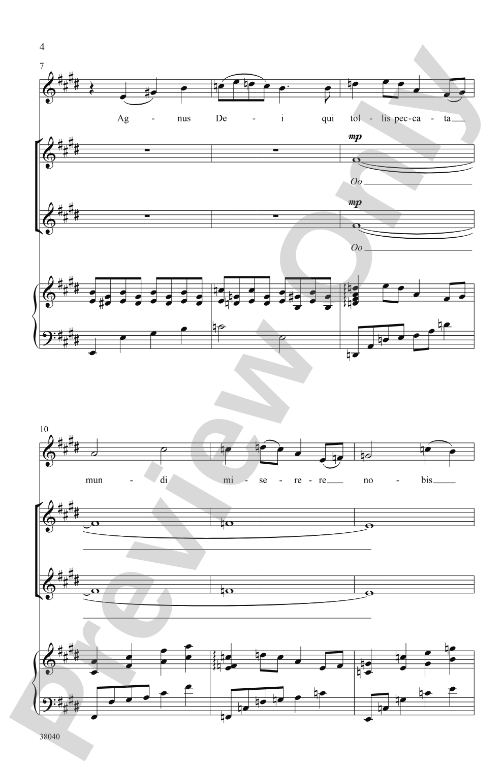 Agnus Dei: 2-Part Choral Octavo