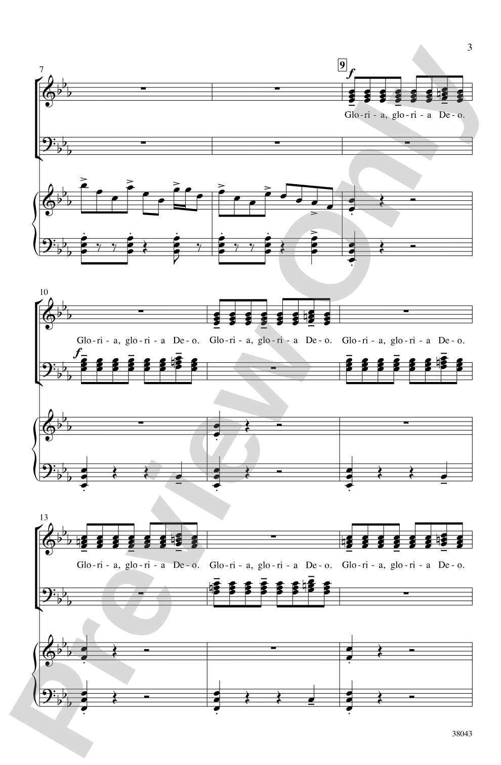 Gloria Fanfare: SSATBB Choral Octavo