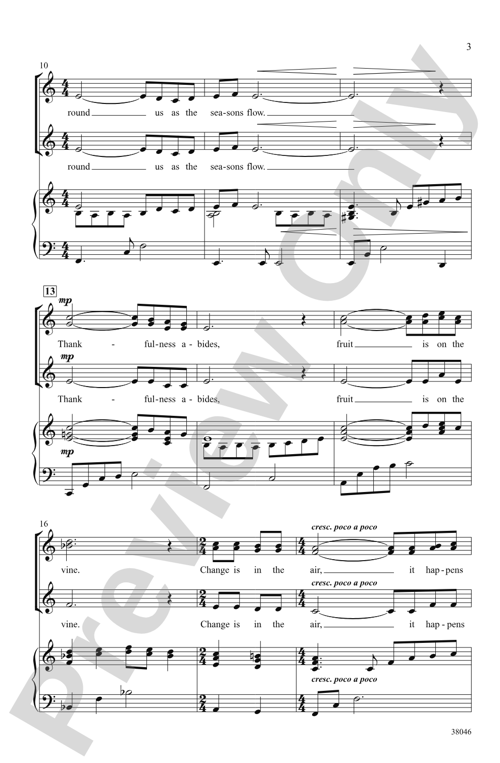 When Autumn Falls: SSA Choral Octavo
