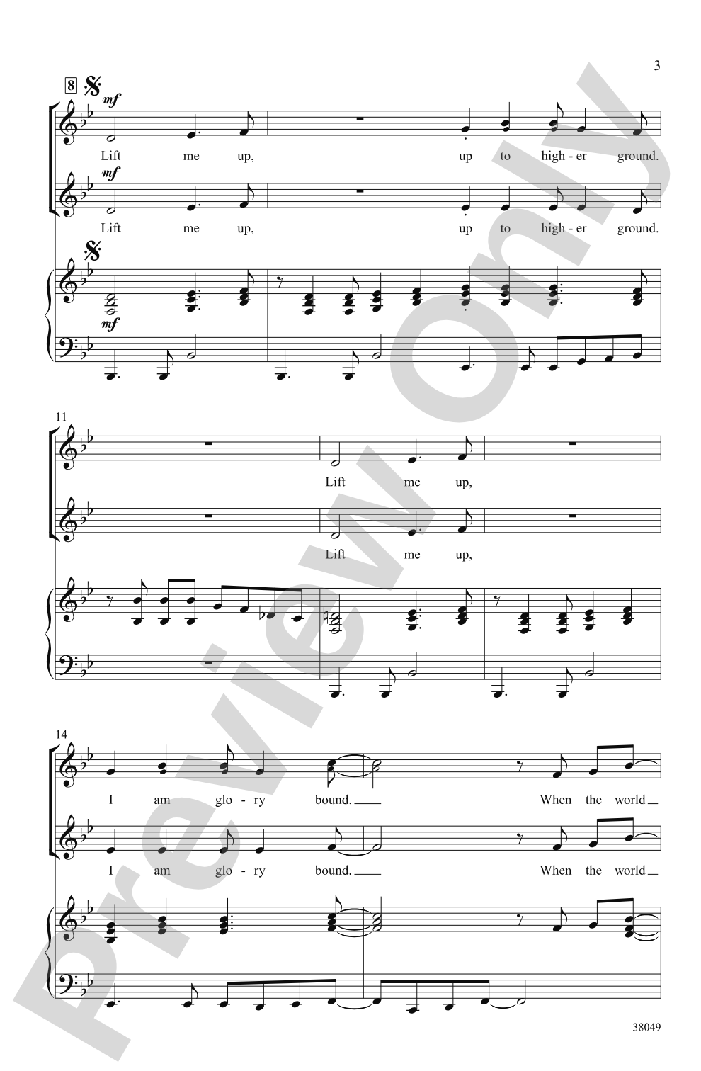 Lift Me Up!: 2-Part / SSA Choral Octavo