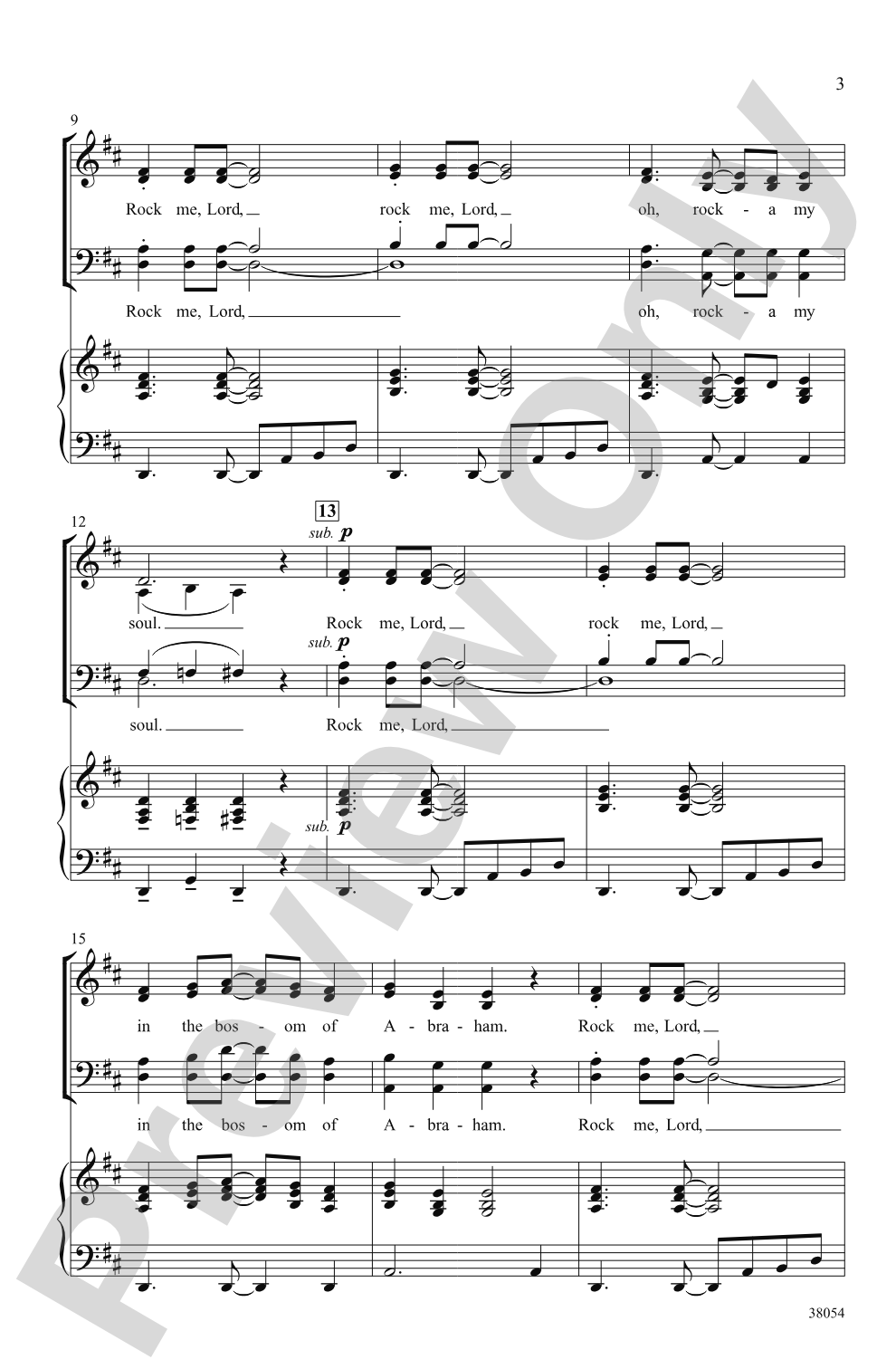 Rock Me, Lord: SATB Choral Octavo