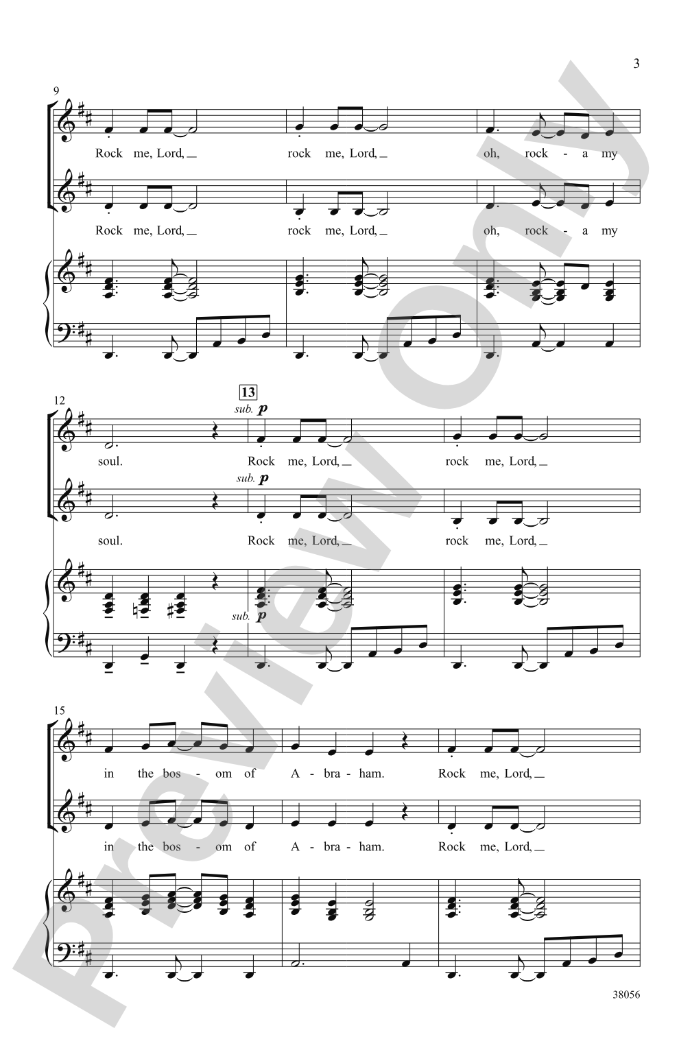 Rock Me, Lord: 2-Part Choral Octavo