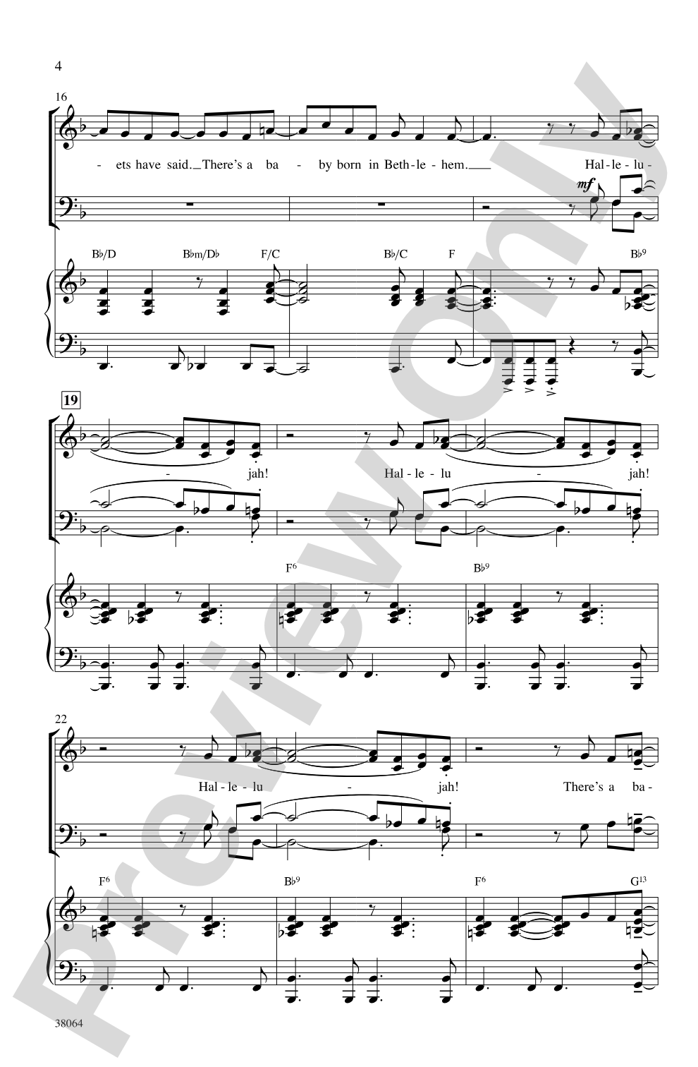 Baby Born in Bethlehem: SATB Choral Octavo
