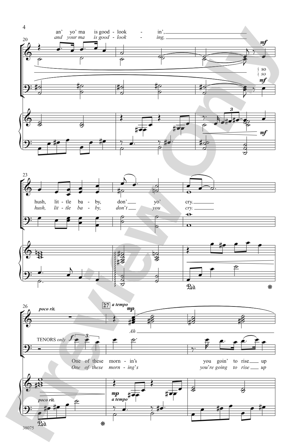 Porgy and Bess®: Choral Highlights: SATB Choral Octavo