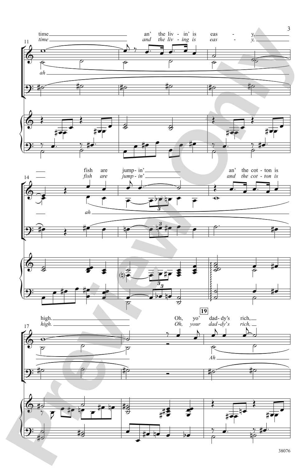 Porgy and Bess®: Choral Highlights: SAB Choral Octavo