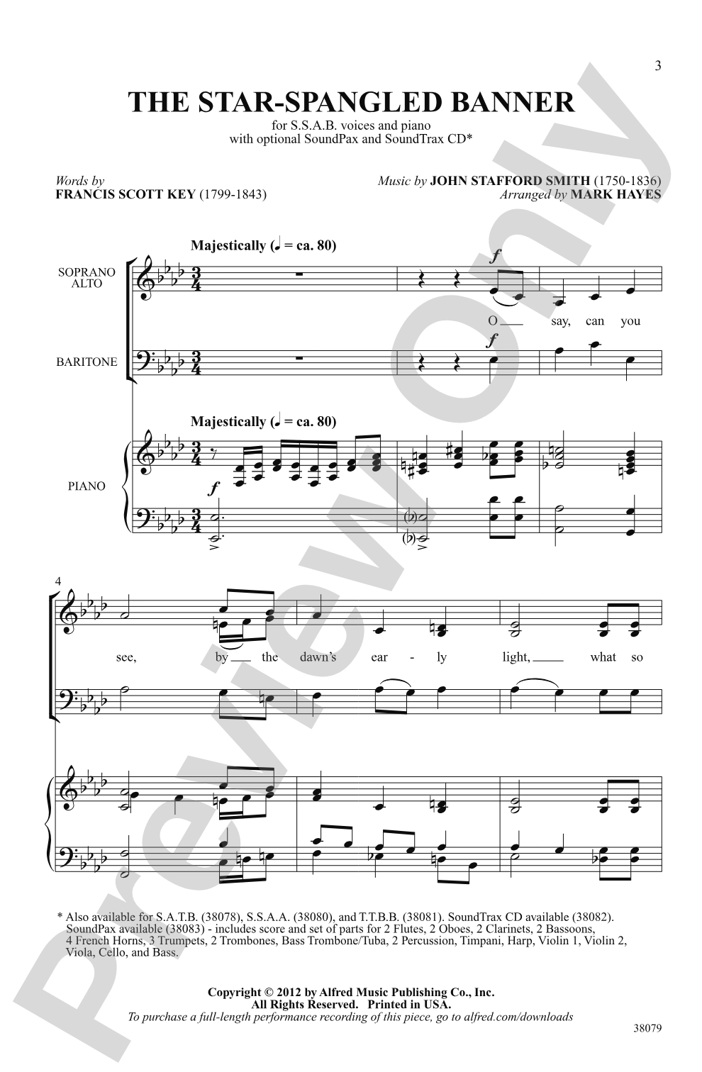 The Star-Spangled Banner: SSAB Choral Octavo