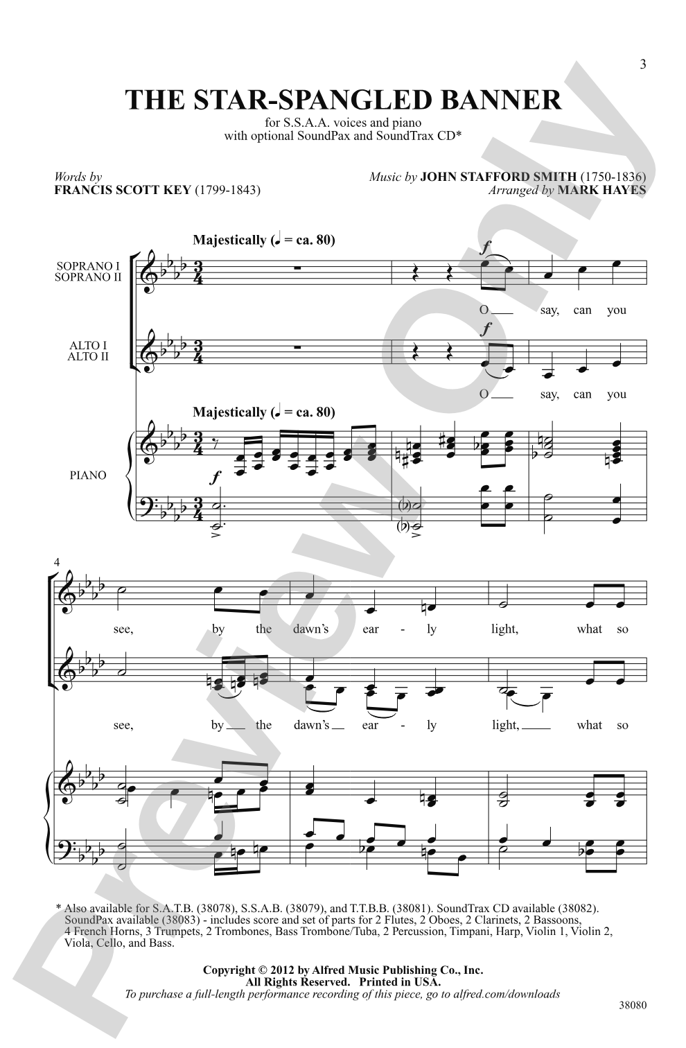 The Star-Spangled Banner: SSAA Choral Octavo