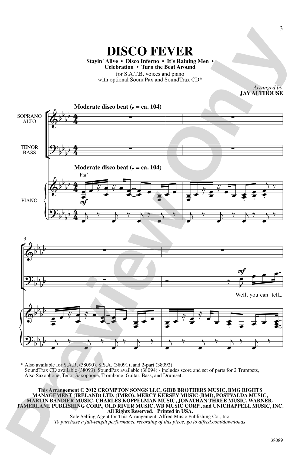 Disco Fever: SATB Choral Octavo