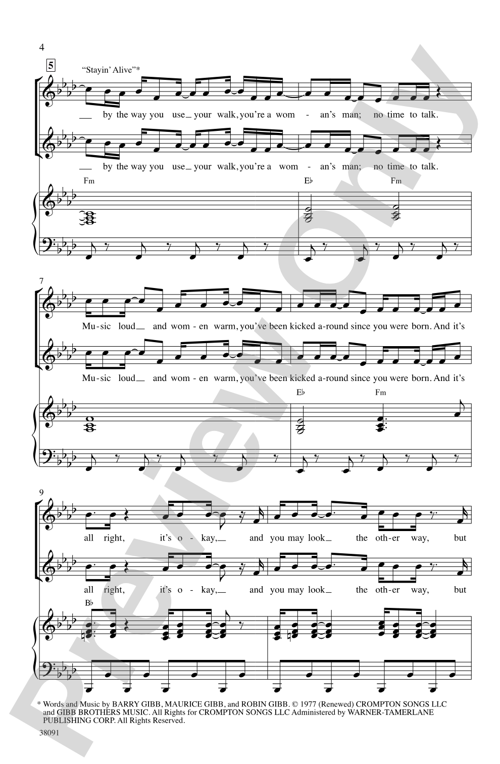 Disco Fever: SSA Choral Octavo