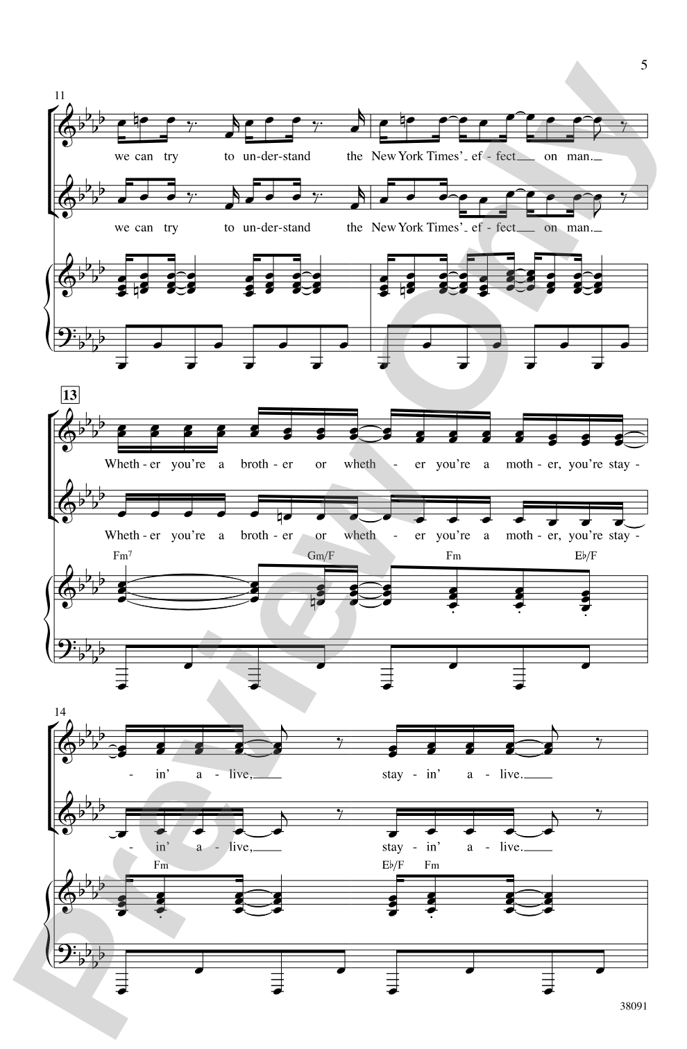 Disco Fever: SSA Choral Octavo
