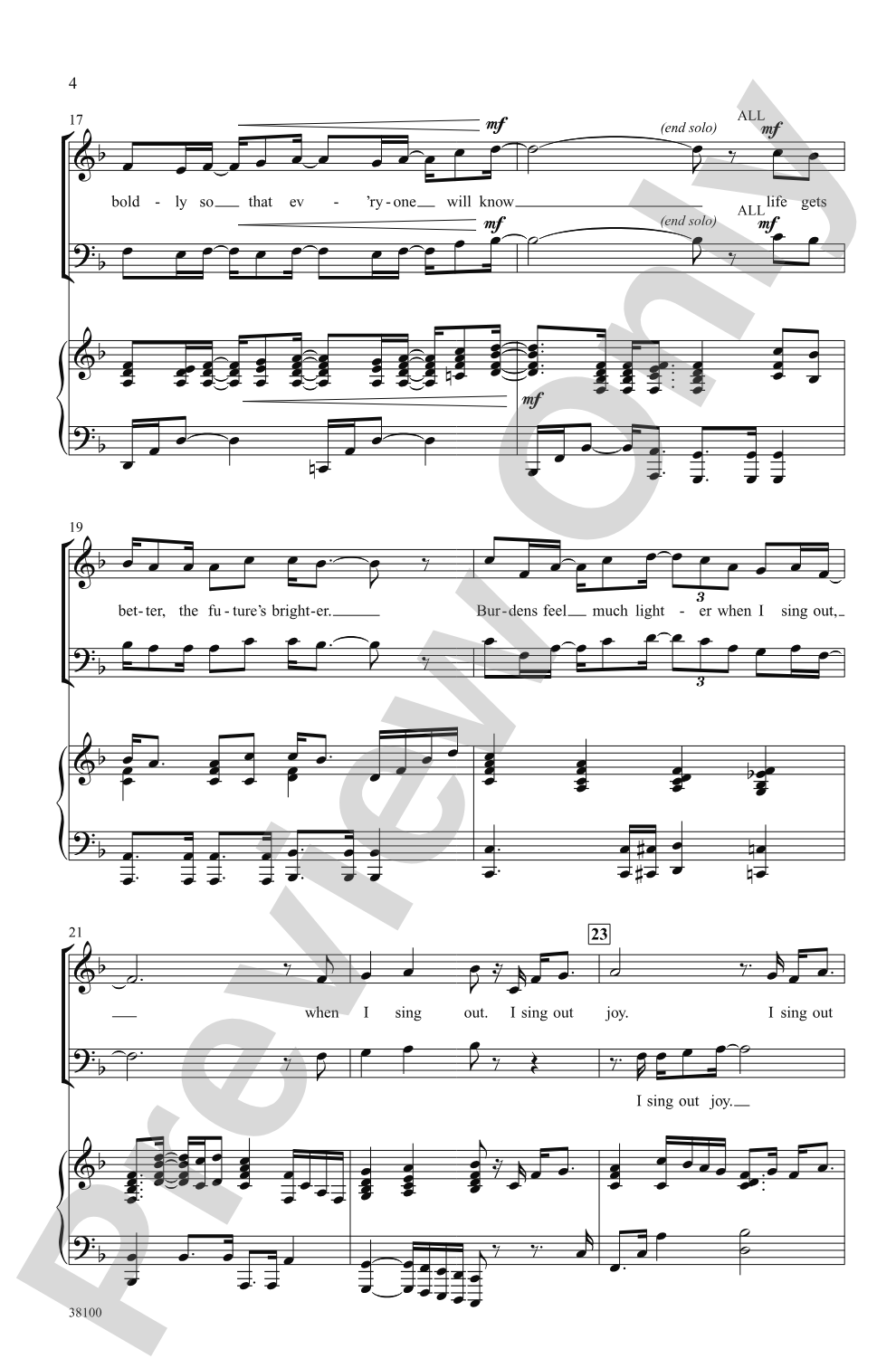 I Sing Out: SATB Choral Octavo