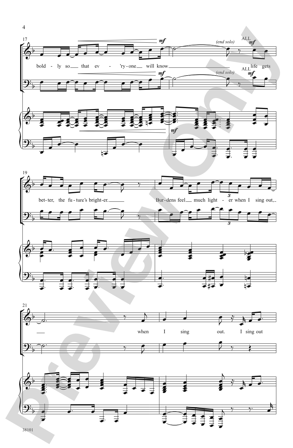 I Sing Out: SAB Choral Octavo