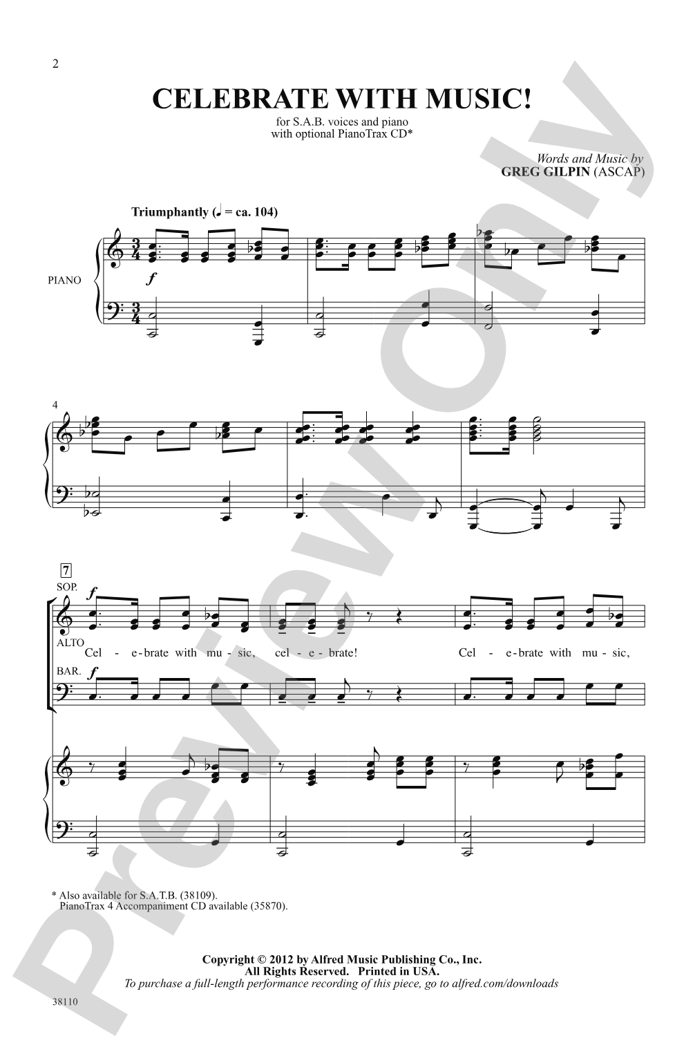 Celebrate with Music!: SAB Choral Octavo