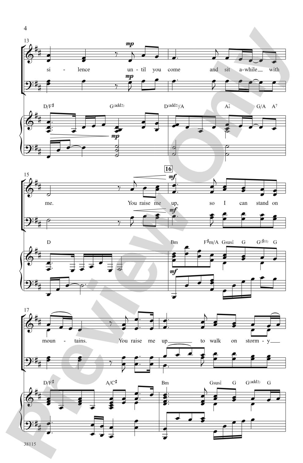 You Raise Me Up: SATB Choral Octavo